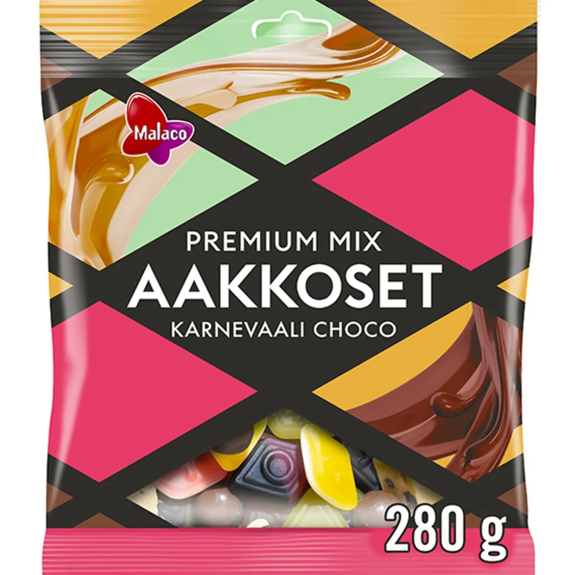 AAKKOSET KARNEVAALI CHOCO 280 G