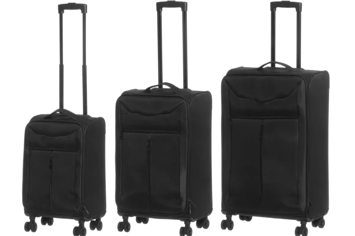 ACCES MATKALAUKKU LIGHT WEIGHT SOFT MUSTA 46x28x78CM