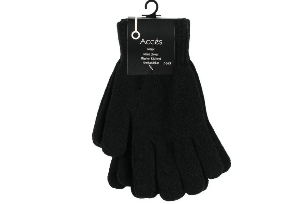 ACCES MIESTEN MAGIC KÄSINEET 2-PARIA MUSTA ONE SIZE