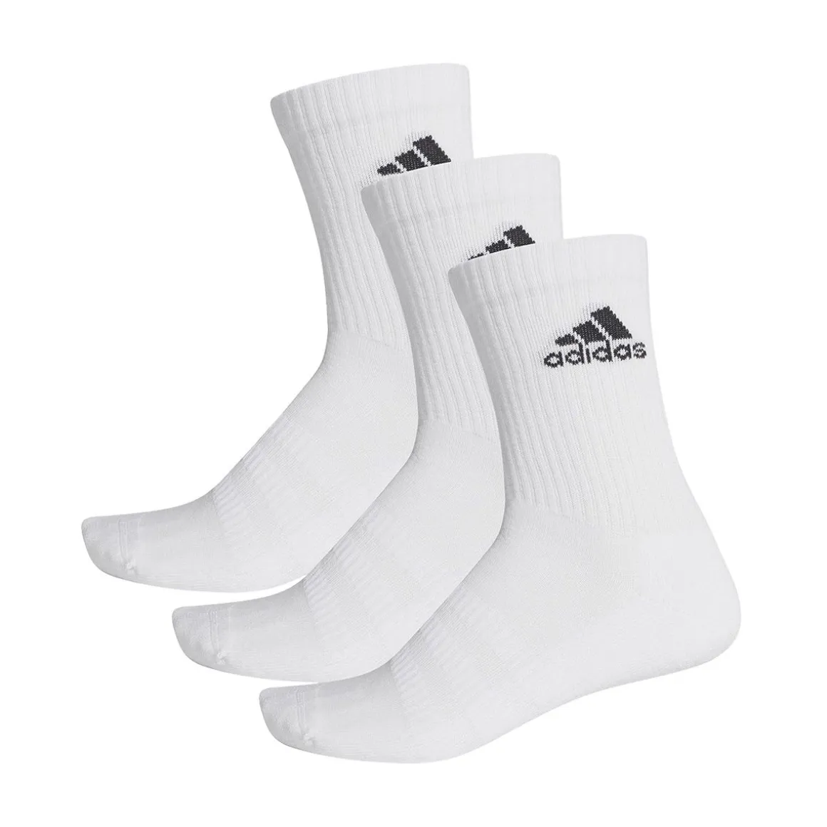 ADIDAS SUKAT 3-PACK L 3-STRIPES CREW VALKOINEN