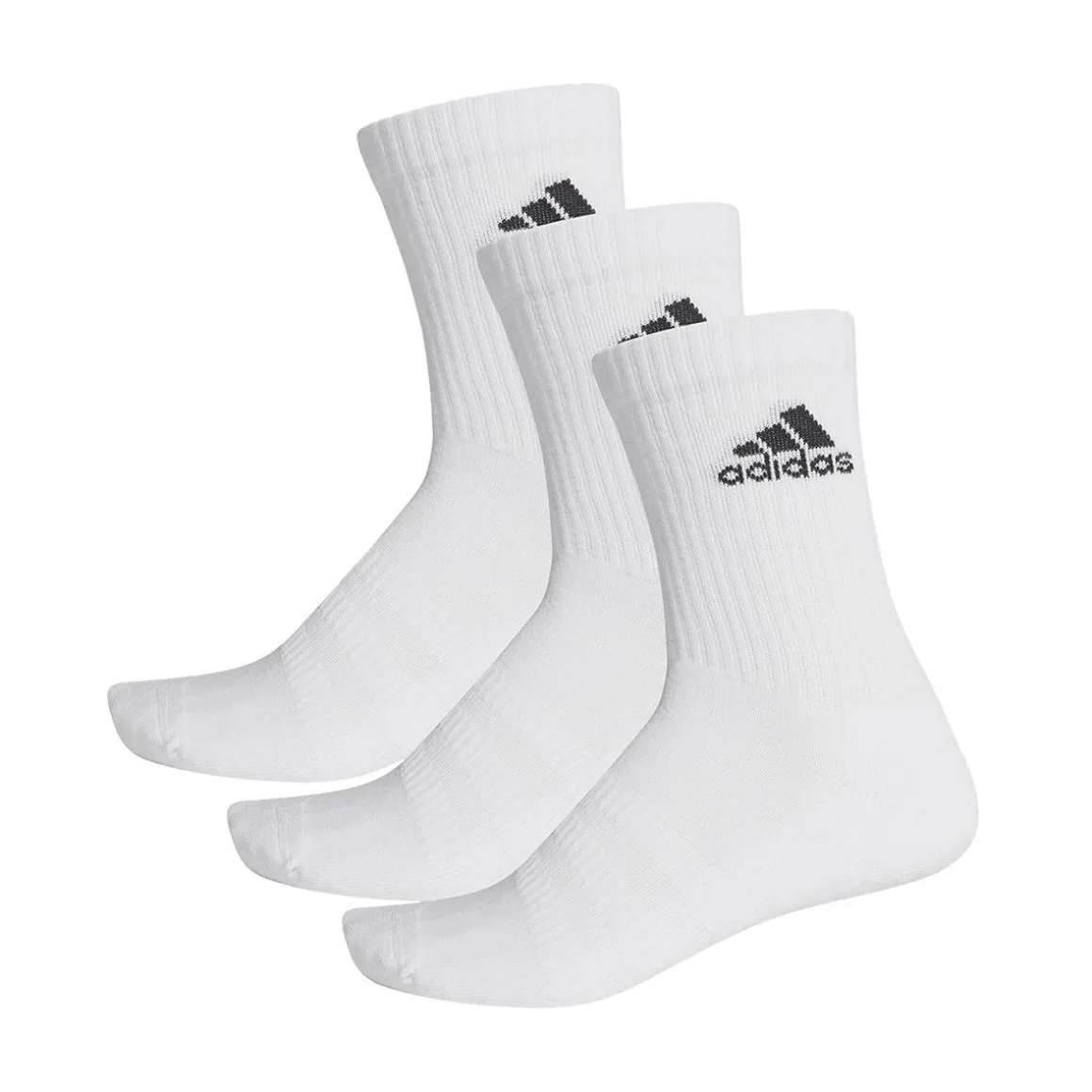 ADIDAS SUKAT 3-PACK L 3-STRIPES CREW VALKOINEN