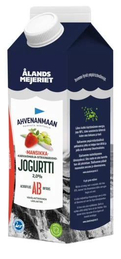AHVENANMAAN JOGURTTI MANSIKKA-KARVIAISMARJA 1 KG