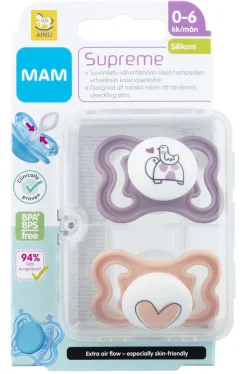 AINU MAM SUPREME 0-6KK SILIKONI TUTTI 2 KPL