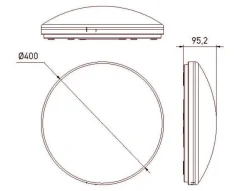 AIRAM FENIX DUO PLAFONDI 400 IP44 18W 830/840 PCO VALKOINEN