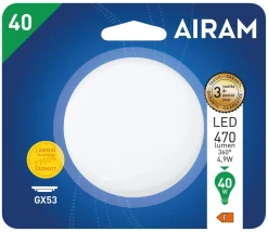 AIRAM LED KÄMMENLAMPPU 4,9W GX53 110 C 470 LM 15 000H