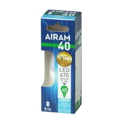 AIRAM LED KYNTTILÄLAMPPU OPAALI 4,9W E27 500LM, 15 000H, 4000K