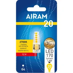 AIRAM LED LAMPPU 1,6W G4 12V, 160 LM, 15 000H