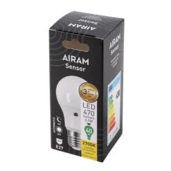 AIRAM LED SENSOR VAKIOLAMPPU 4,9W E27 470 LM 25 000H