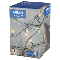 AIRAM LEDIA 120 LÄMM.VA, TUMMA JOHTO ULKO- JA SISÄKÄYTTÖÖN