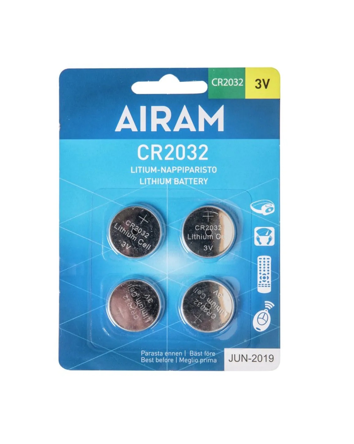 AIRAM NAPPIPARISTO CR2032 4-PACK