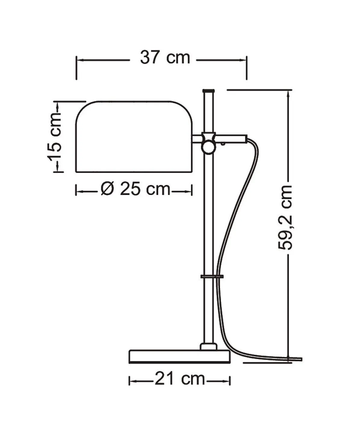 AIRAM PÖYTÄVALAISIN URBAN DESK L E27 MUSTA