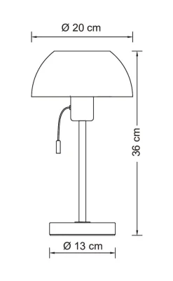 AIRAM PÖYTÄVALAISIN URBAN DESK S E27 VALKOINEN