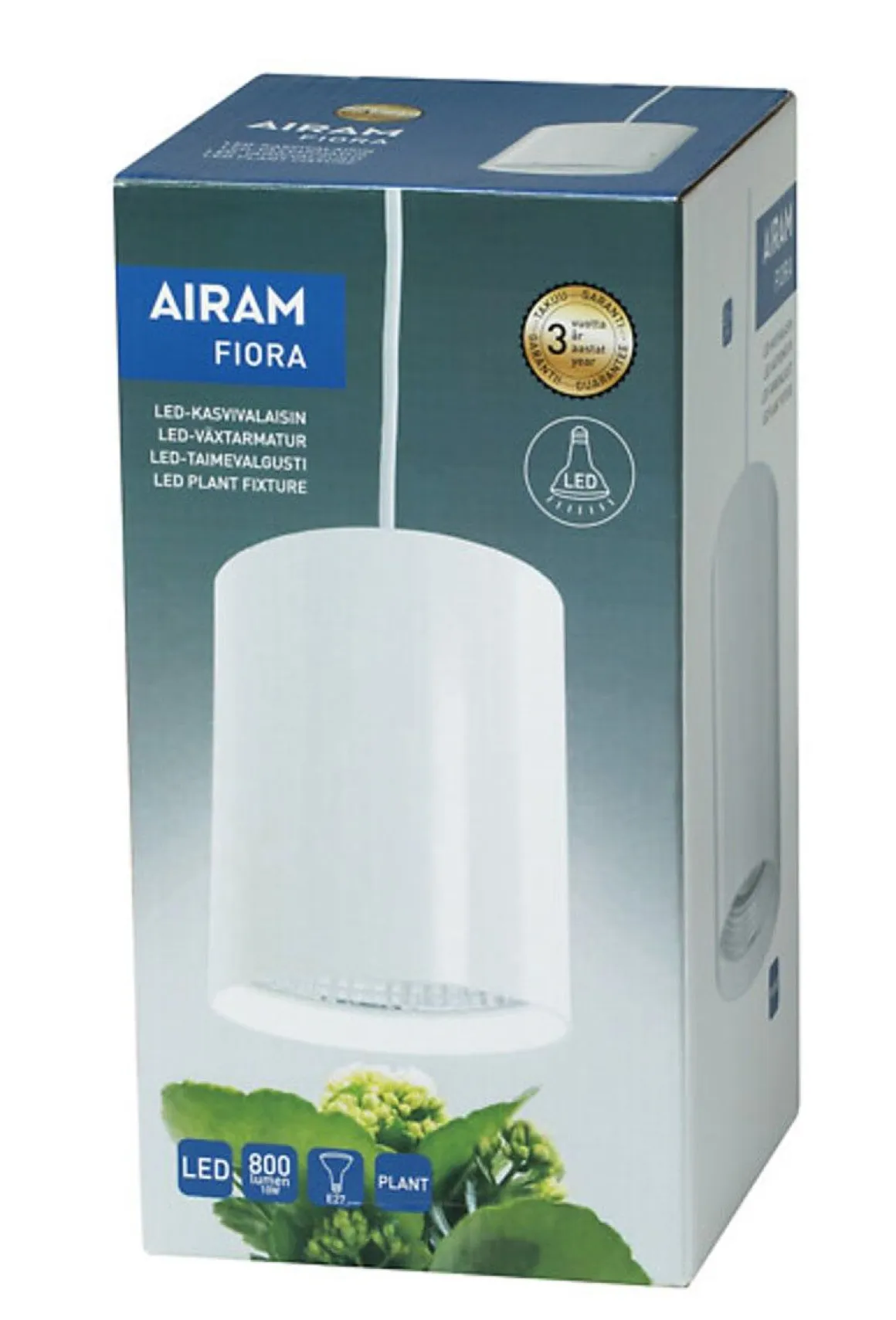 AIRAM FIORA KASVIVALAISIN VALKOINEN E27 10W 4000K