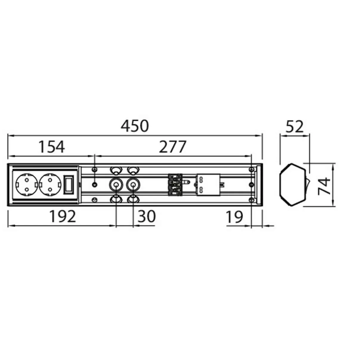 AIRAM HANDY TYÖPISTEVALAISIN 450 IP21 5W/830/840, 1X2PR, VALKOINEN