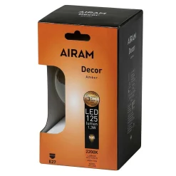 AIRAM LED AMBER GLOBE ANTIIKKI LAMPPU 1,3W POP-95 2200K E27, 125LM, 15,000H