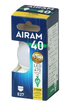 AIRAM LED KORISTELAMPPU OPAALI 4,9W E27 470 LM, 15 000H