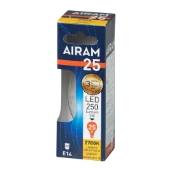 AIRAM LED KYNTTILÄLAMPPU KIRKAS 2,5W E14 FILAM. 250LM, 15 000H