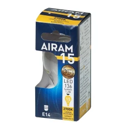 AIRAM LED MAINOSLAMPPU KIRKAS 1,4W E14 FILAM. 136LM, 15 000H