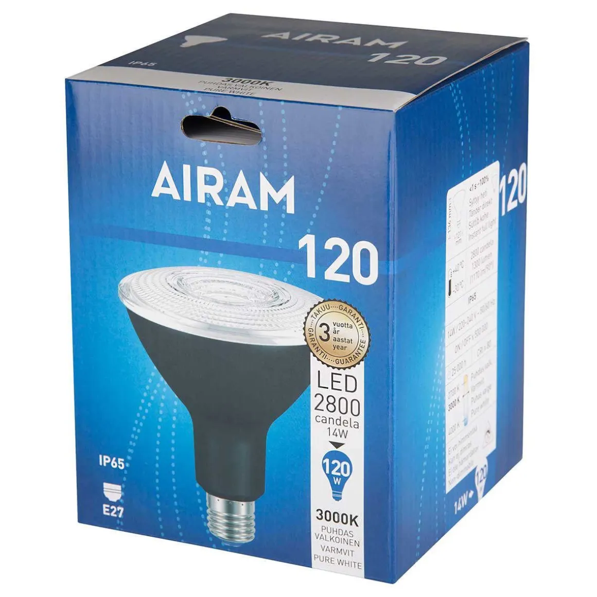 AIRAM LED PAR38 35D 14W E27 1300LM/2800CD IP65 BX 25 000H