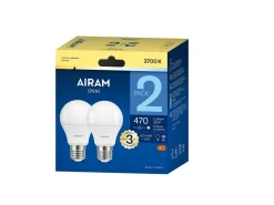 AIRAM LED VAKIOLAMPPU OPAALI 4,9W E27 470 LM, 15 000H 2 KPL