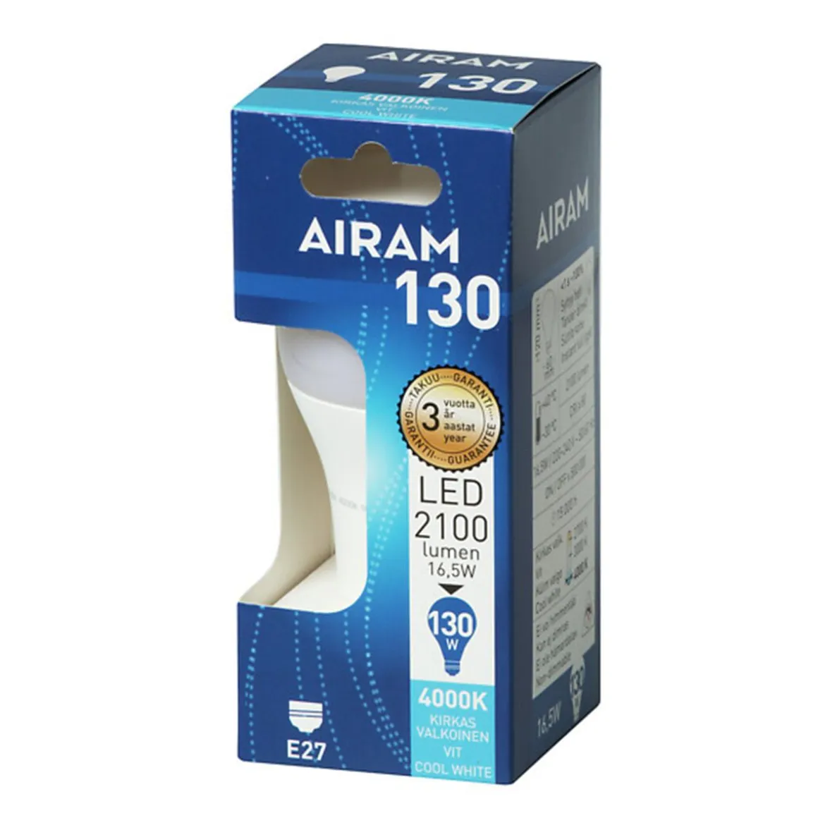 AIRAM LED VAKIOLAMPPU 17W E27 4000K 1921 LM, 15 000H