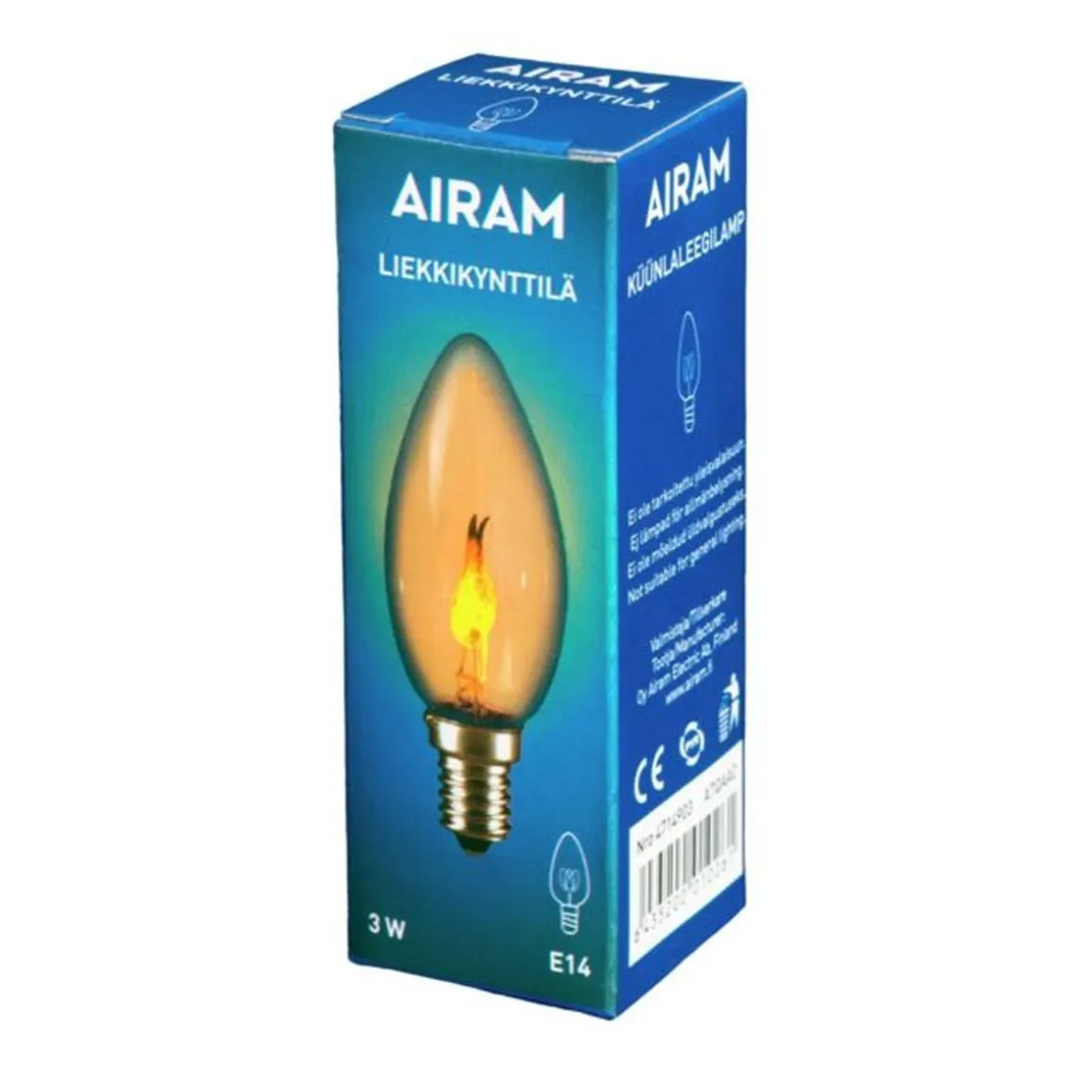 AIRAM LIEKKIKYNTTILÄLAMPPU 3W E14 5LM 500H