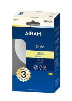 AIRAM OIVA OPAALI GLOBE-95 E27 3000K 806LM HIMMENNETTÄVÄ