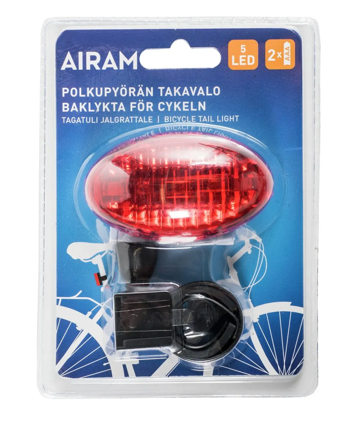 AIRAM PYÖRÄN LED TAKAVALO 5 LED PUNAINEN