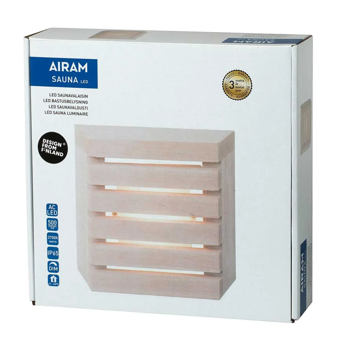 AIRAM SAUNALED SAUNAVALAISIN 260TRL 8W/827 500LM DIM, LED 8W 50