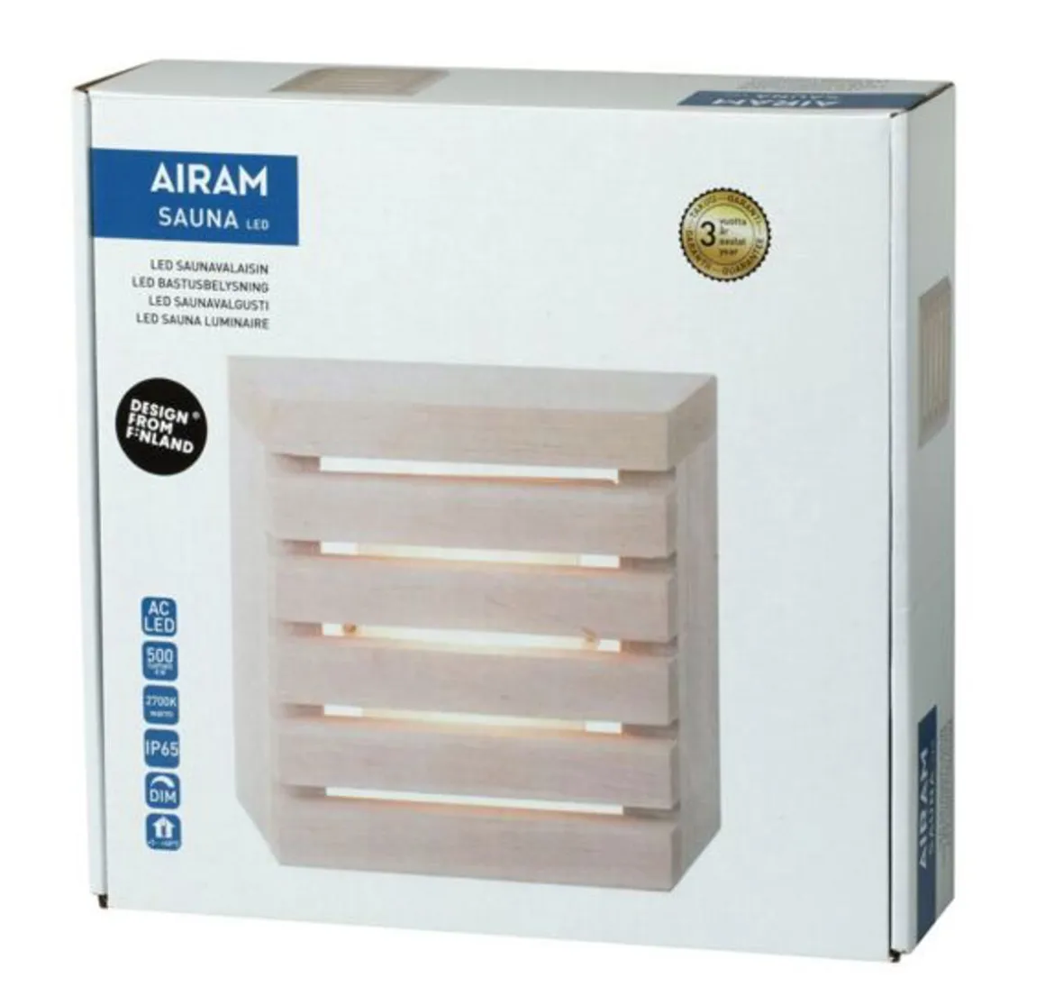 AIRAM SAUNALED SAUNAVALAISIN 260TRL 8W/827 500LM DIM, LED 8W 50