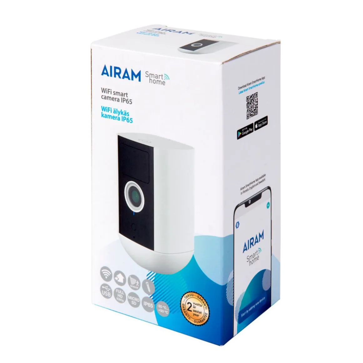 AIRAM SMART KAMERA IP65, KAIUTIN, MIKROFONI
