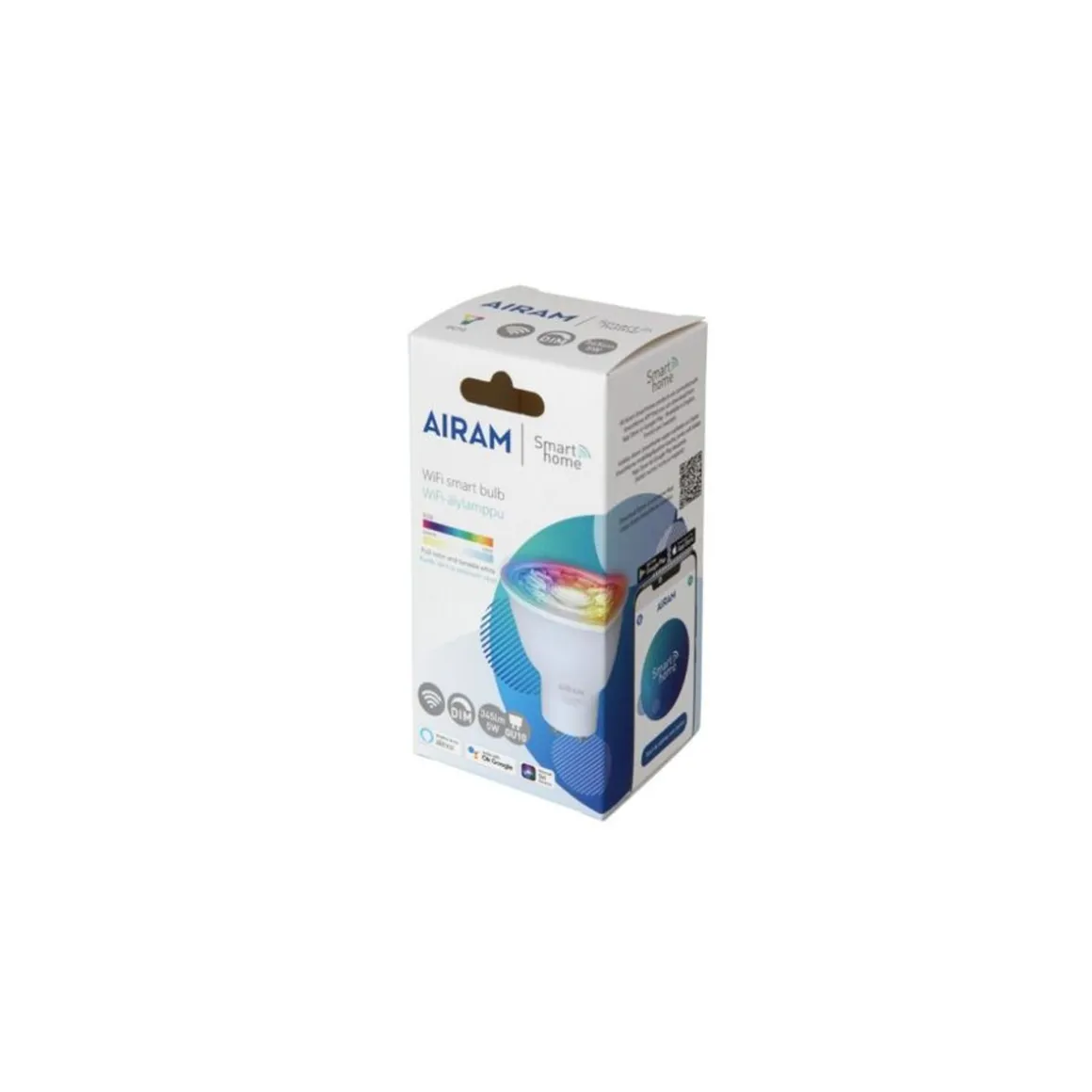 AIRAM SMART KOHDEKUPULAMPPU PAR16 4,7W OPAALI GU10, 400LM, 36 , RGB/TW 2700-6500K