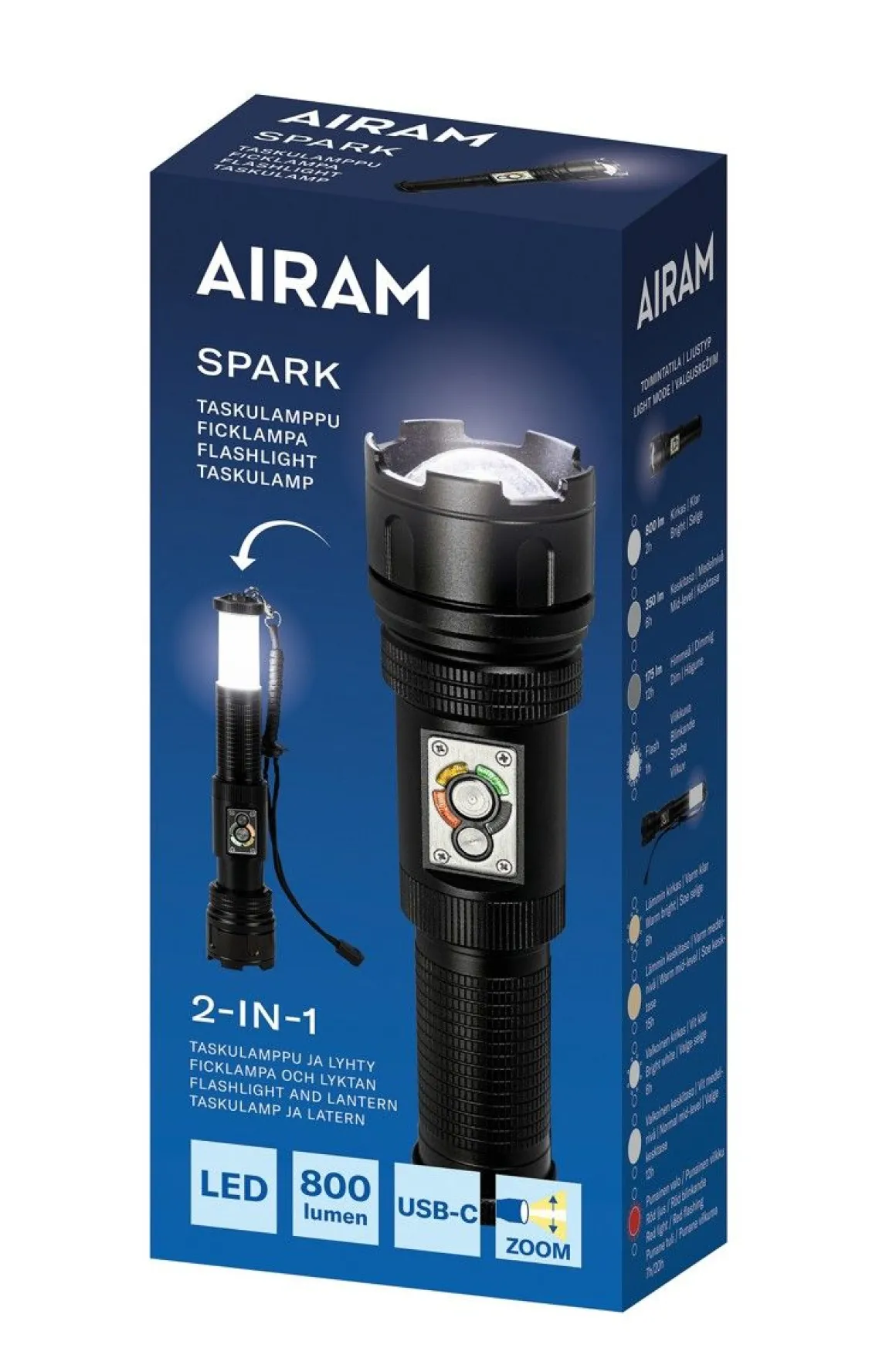 AIRAM SPARK TASKULAMPPU 800LM