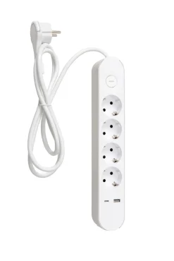 AIRAM TREND JATKOJOHTO 4-OS+2USB 1,4M VALKOINEN