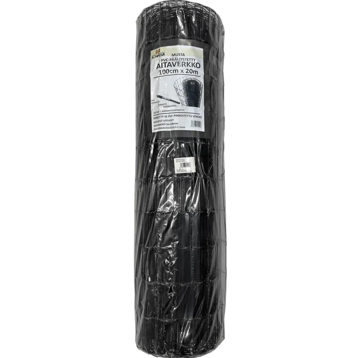 AITAVERKKO 100CM X 20M MUSTA