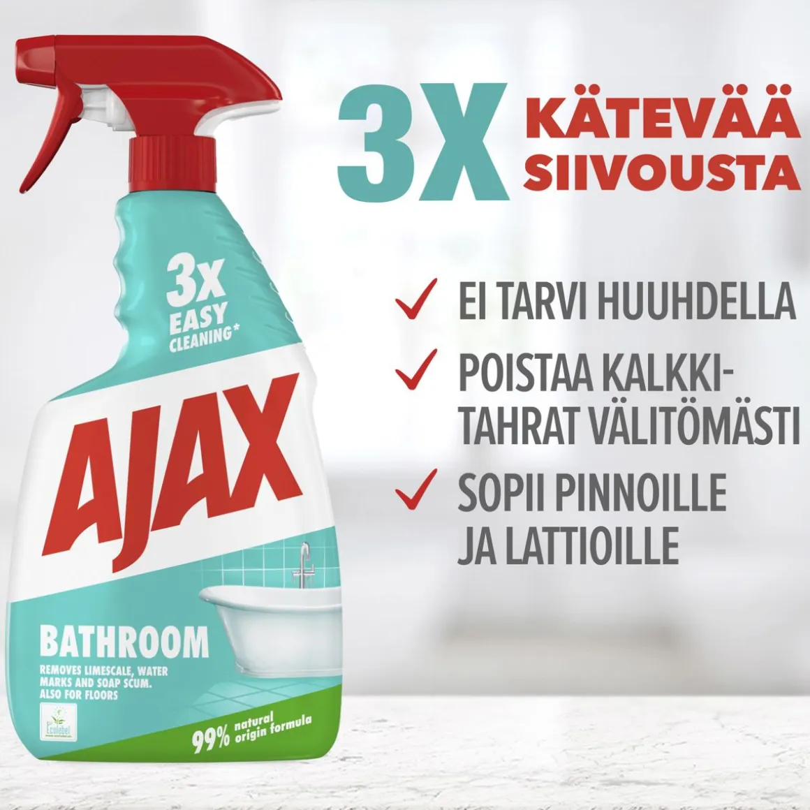 AJAX BATHROOM PUHDISTUSSPRAY 750 ML