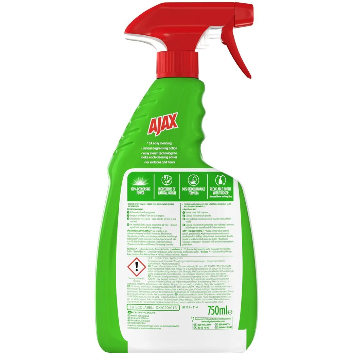 AJAX KITCHEN PUHDISTUSSPRAY 750 ML