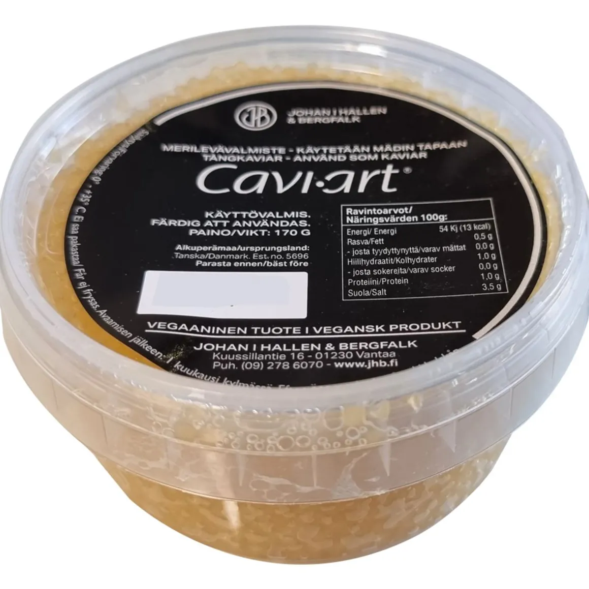 AK SEAFOOD CAVI-ART MERILEVÄVALMISTE KELTAINEN 170 G