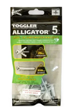 ALLIGATOR RUUVITULPPA AF5-20 5MM+RUUVIT 20KPL