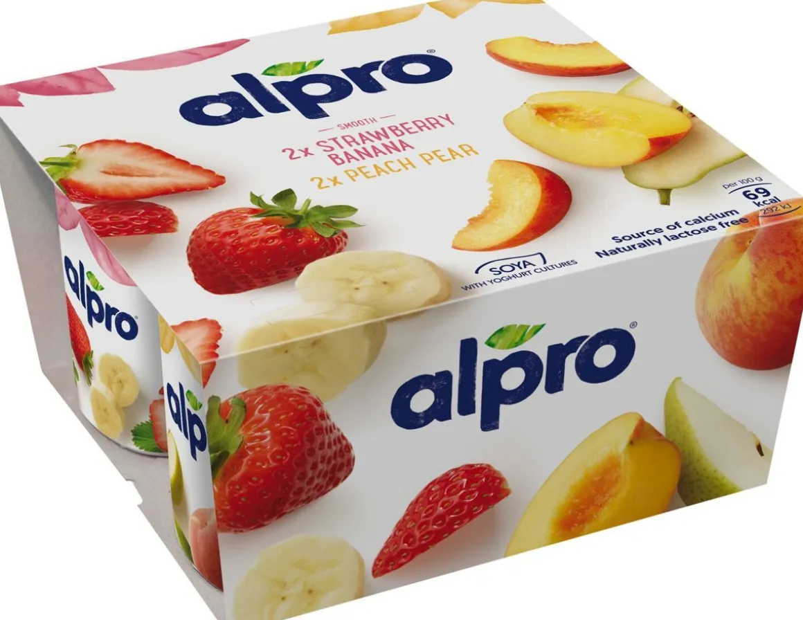 ALPRO SOIJAVALMISTE PERSIK-PÄÄR/MANS-BAN 4*125G 500 G