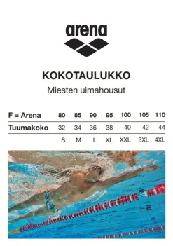 ARENA M UIMAHOUSUT SOLID BOXER 65 MUSTA TEAMLINE