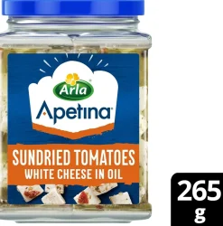 ARLA APETINA KUUTIOT ÖLJYSSÄ AURINKOKUIVATUT TOMAATIT 265 G