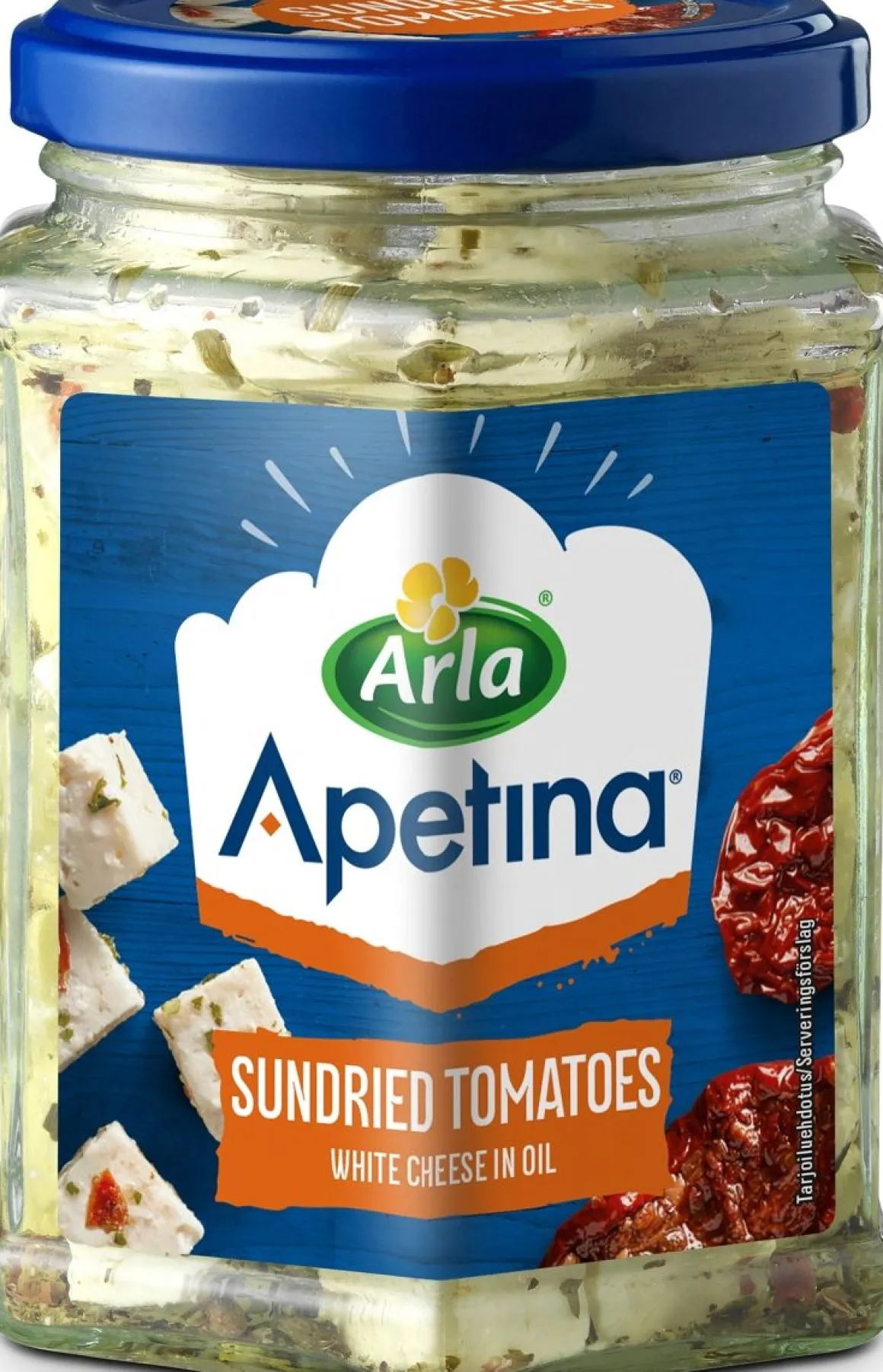 ARLA APETINA KUUTIOT ÖLJYSSÄ AURINKOKUIVATUT TOMAATIT 265 G