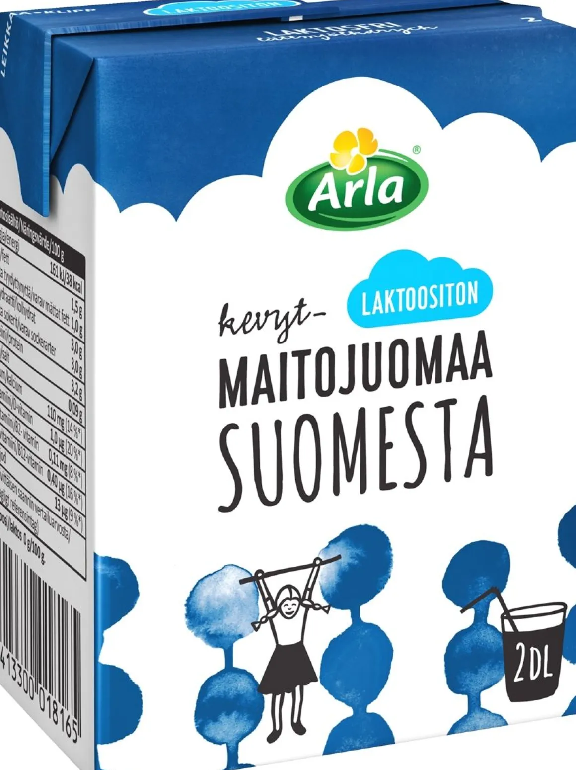 ARLA LAKTON KEVYTMAITOJUOMA SUOMI UHT 200 ML