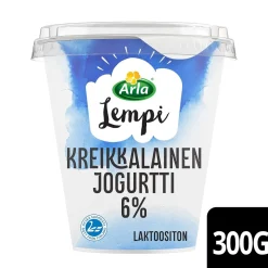 ARLA LEMPI KREIKKALAINEN JOGURTTI 6% LAKTON 300 G