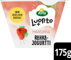 ARLA LUONTO+ AB RAHKAJOGURTTI MANSIKKA LAKTON 175 G