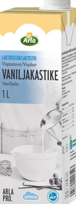 ARLA VANILJAKASTIKE LAKTON 1L UHT
