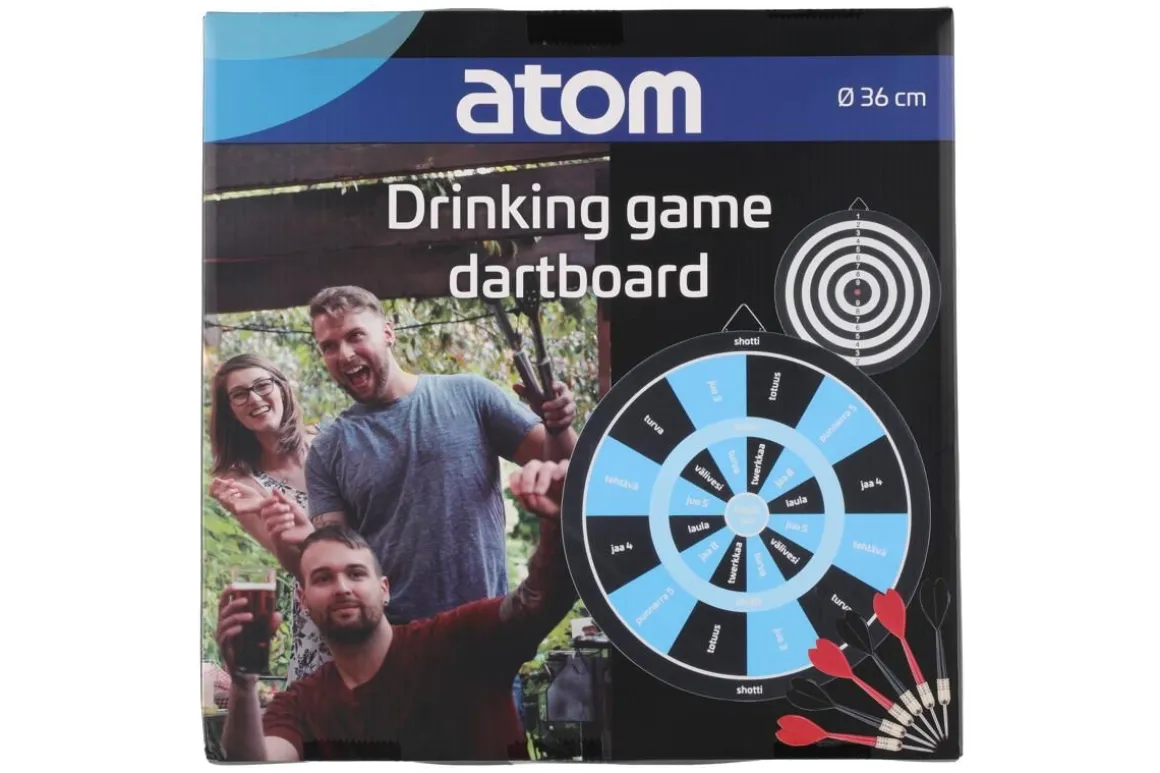 ATOM JUOMAPELITIKKATAULU 36 CM + TIKAT 6 KPL