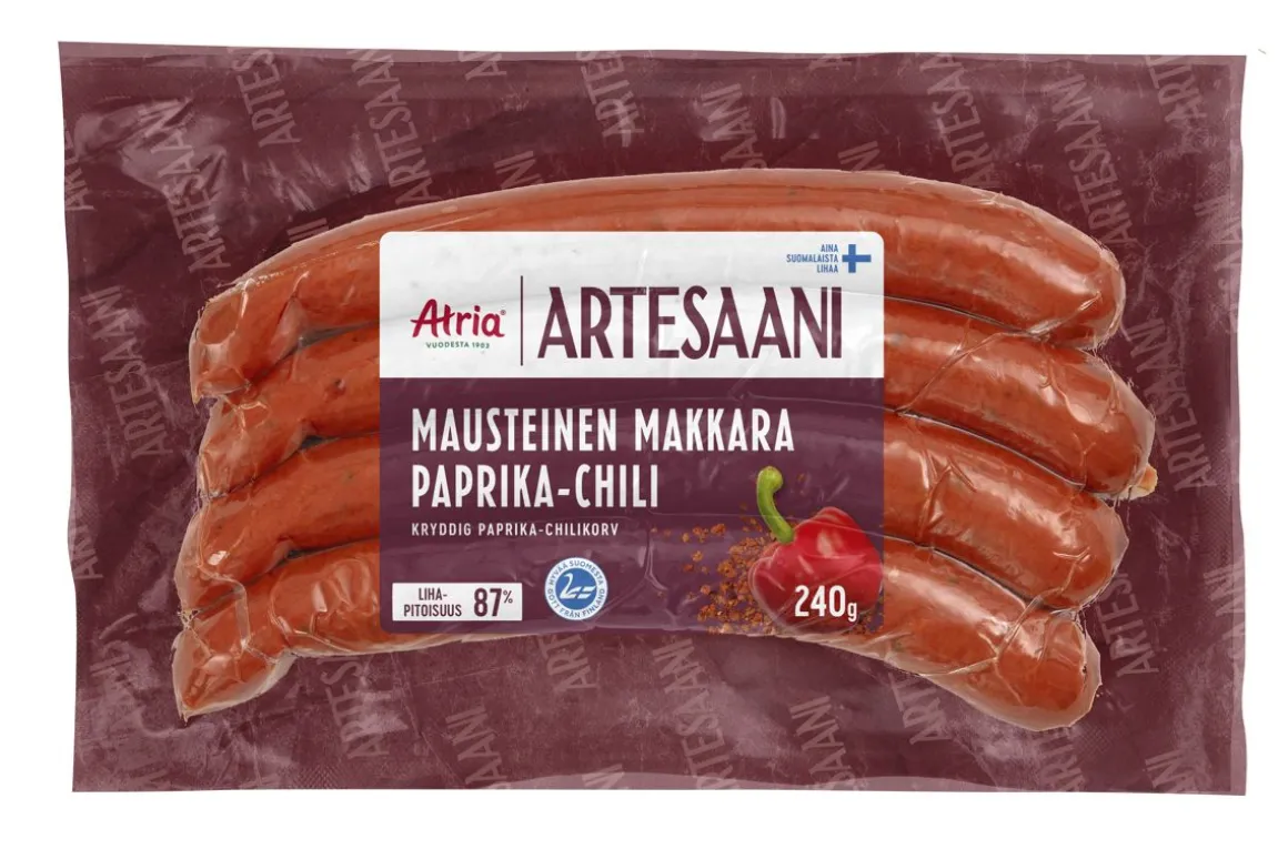 ATRIA ARTESAANI MAUSTEINEN PAPRIKA-CHILI MAKKARA 240 G