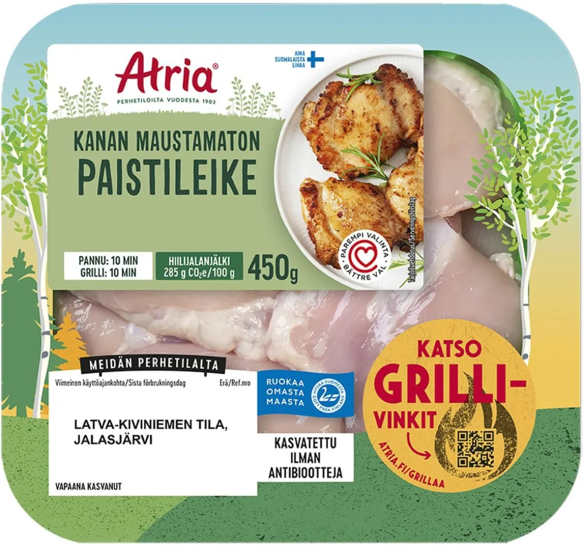 ATRIA KANAN PAISTILEIKE MAUSTAMATON 450 G